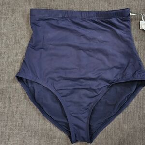 Anne Cole Women's Navy Tummy Control Swim Bottom Size Xlarge